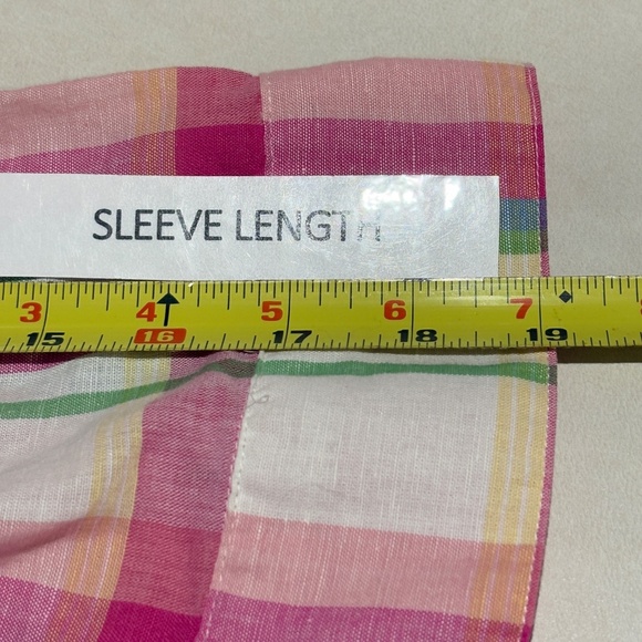 Talbots Women Irish Linen Long Sleeve Button Up Shirt Sz L Breathable Beach Prep - Picture 8 of 9